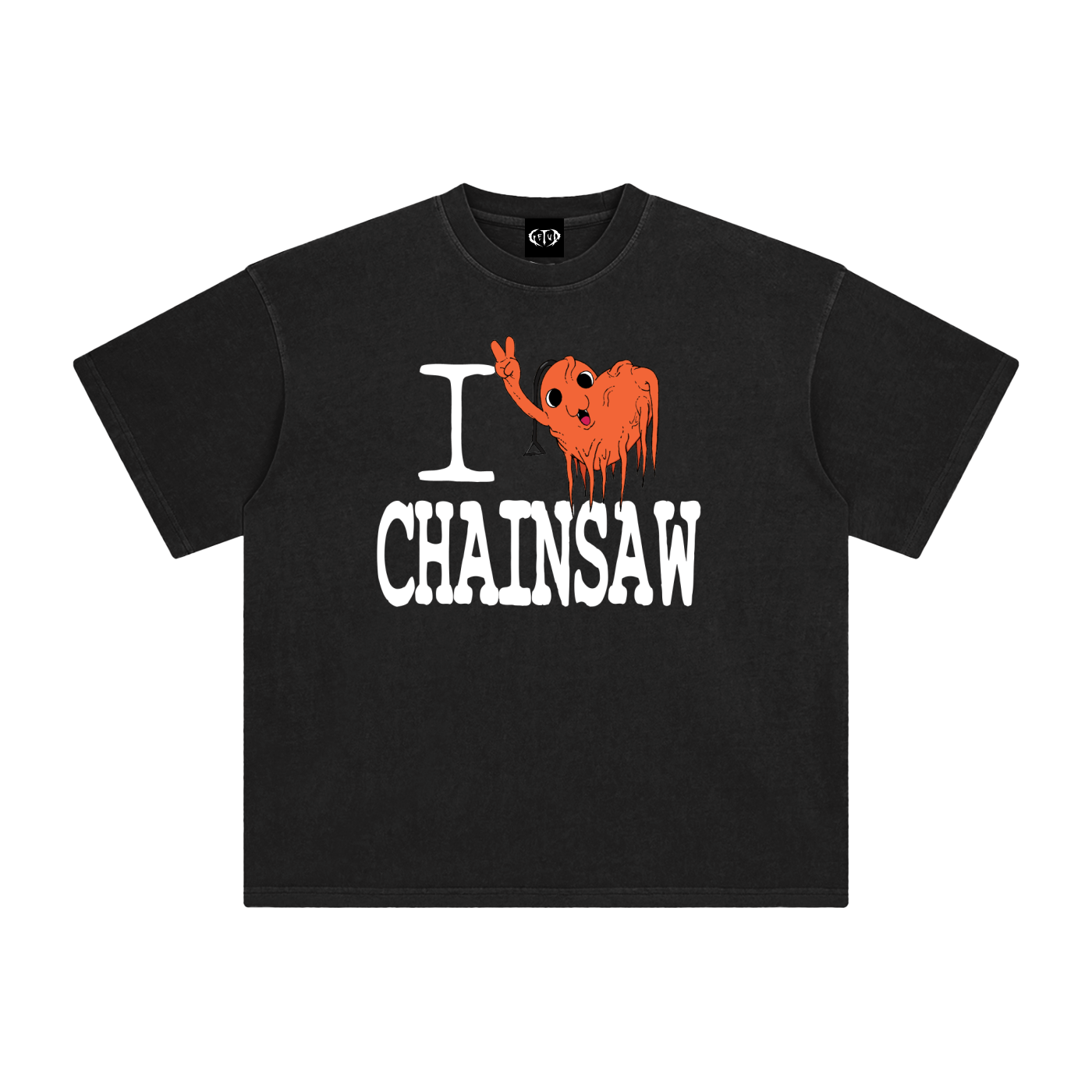 [I <3 CHAINSAW].black tee