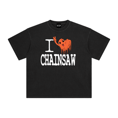 [I <3 CHAINSAW].black tee